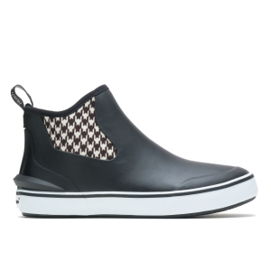 Black/Houndstooth Hushpuppies Factory Outlet Rain Sneaker | VYT837905