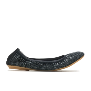 Black Studded Suede Hushpuppies Factory Outlet Chaste Ballet Flat 2 | HYJ015432