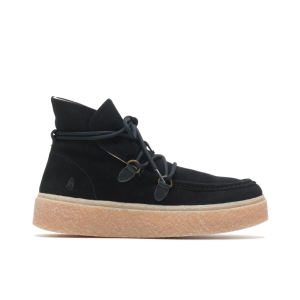 Bold Black Suede Hushpuppies Factory Outlet Bridget Chukka Lace | MJY270186