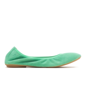 Jade Green Suede Hushpuppies Factory Outlet Chaste Ballet Flat 2 | TCN197302