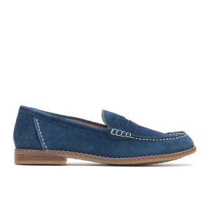 Navy Suede Hushpuppies Factory Outlet Wren Loafer | JHT483127