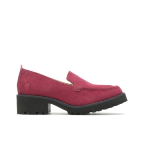 Rhubarb Red Suede Hushpuppies Factory Outlet Lucy Loafer | ILT783254