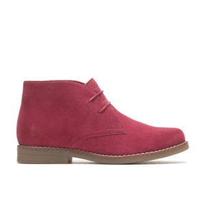 Rhubarb Red Suede Hushpuppies Factory Outlet Mazin Cayto Chukka | QVU217906