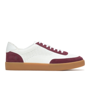 White Maroon Suede Hushpuppies Factory Outlet Charlie Lace Up | FXC692140