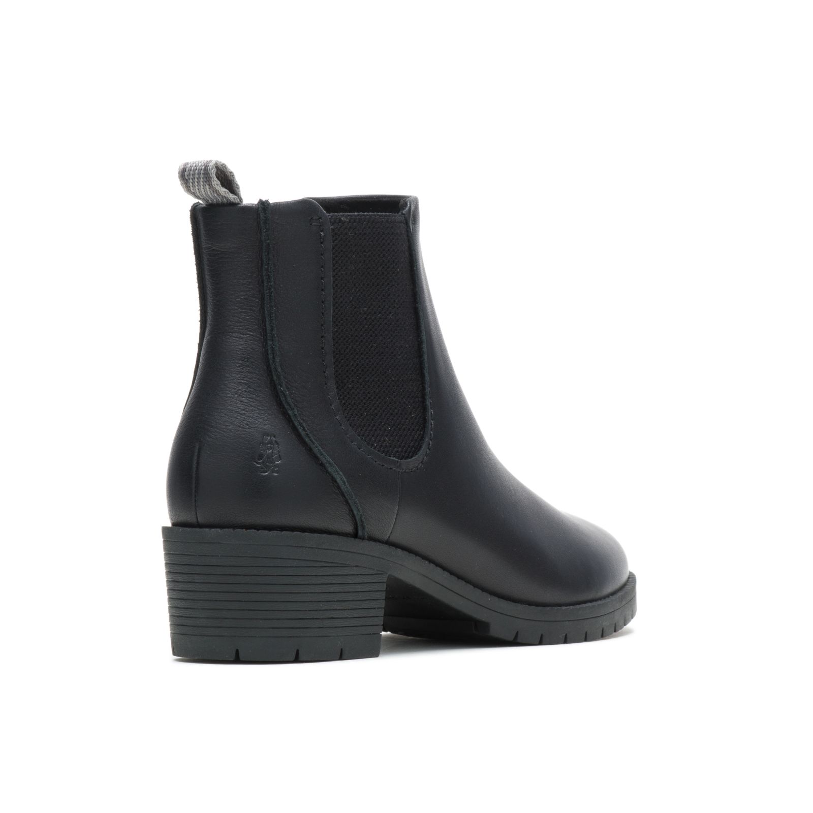 Black Leather Hushpuppies Factory Outlet Hadley Chelsea Boot | TIL826407