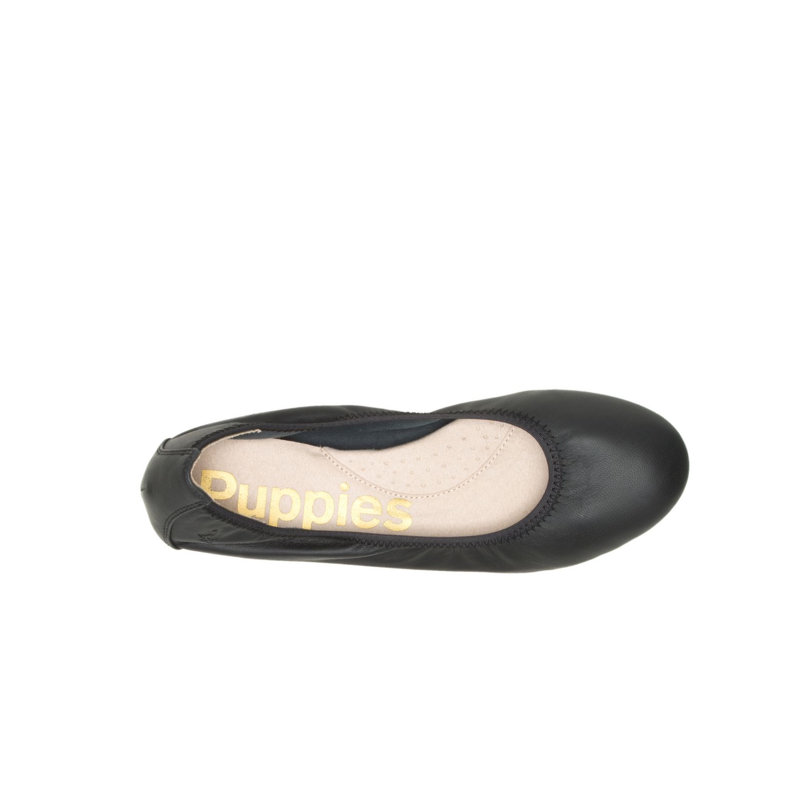 Bold Black Leather Hushpuppies Factory Outlet Chaste Ballet Flat 2 | VUG047358