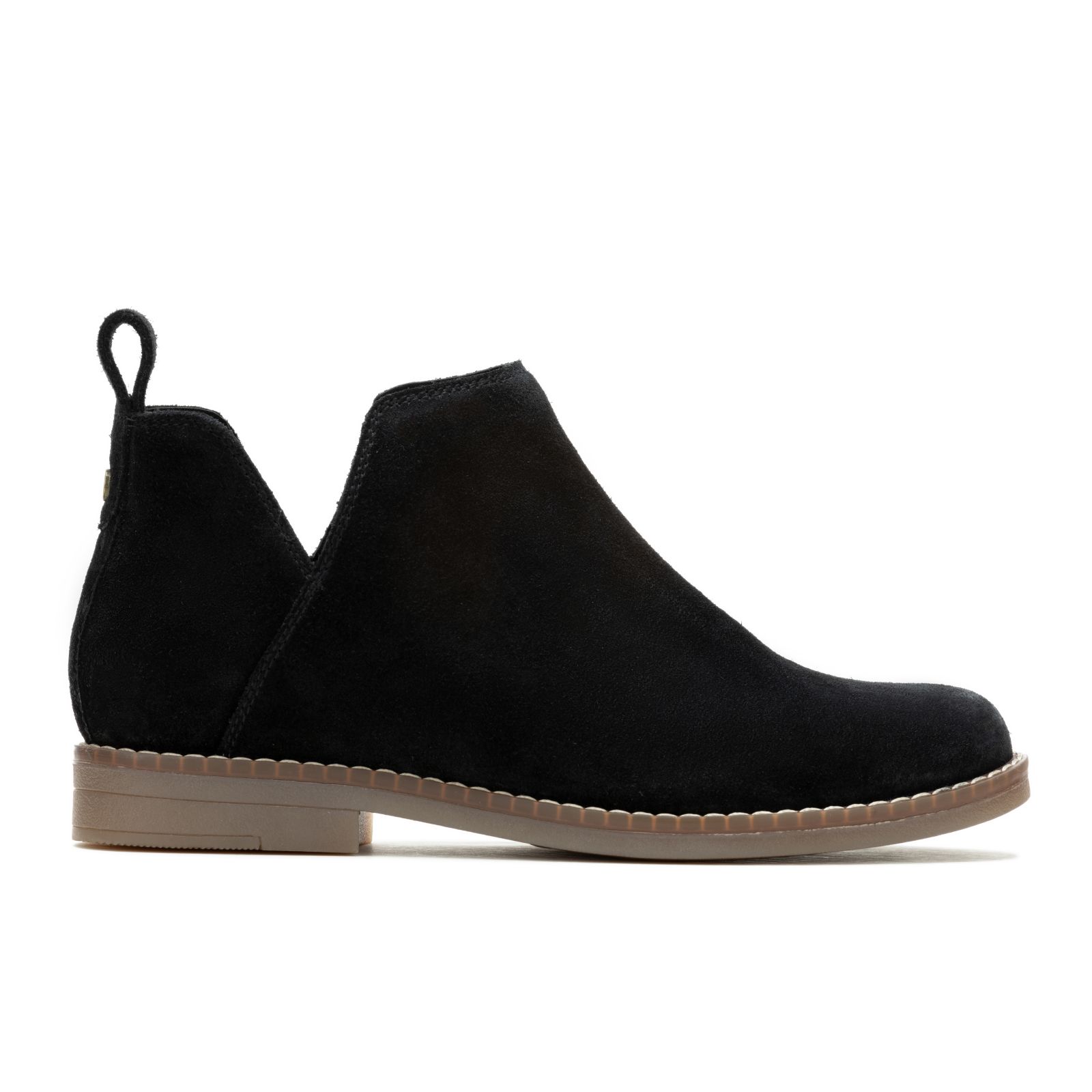 Bold Black Suede Hushpuppies Factory Outlet Mazin Cayto Bootie | GLH526839