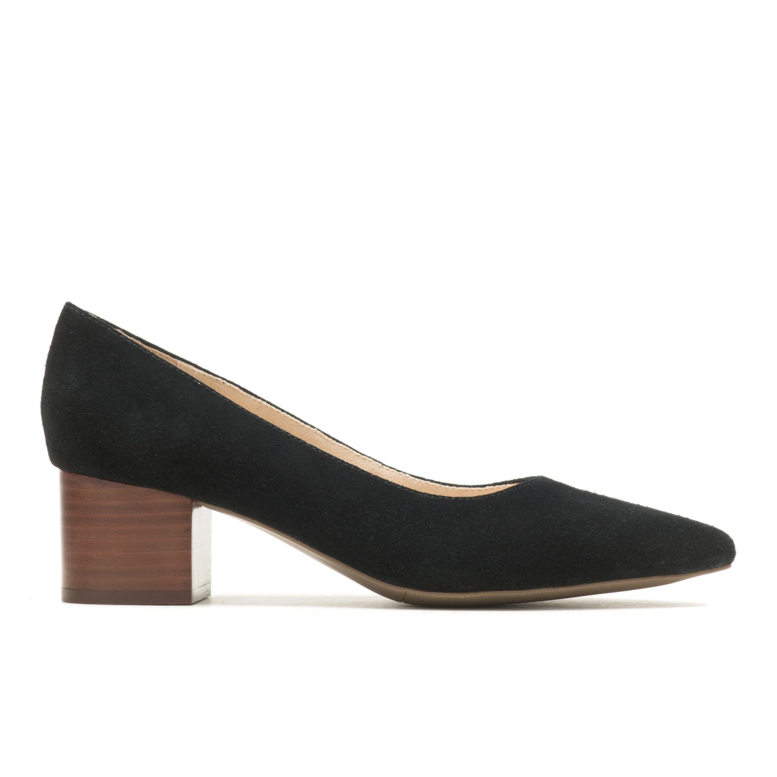 Bold Black Suede Hushpuppies Factory Outlet Sofie Pump | IDF583162