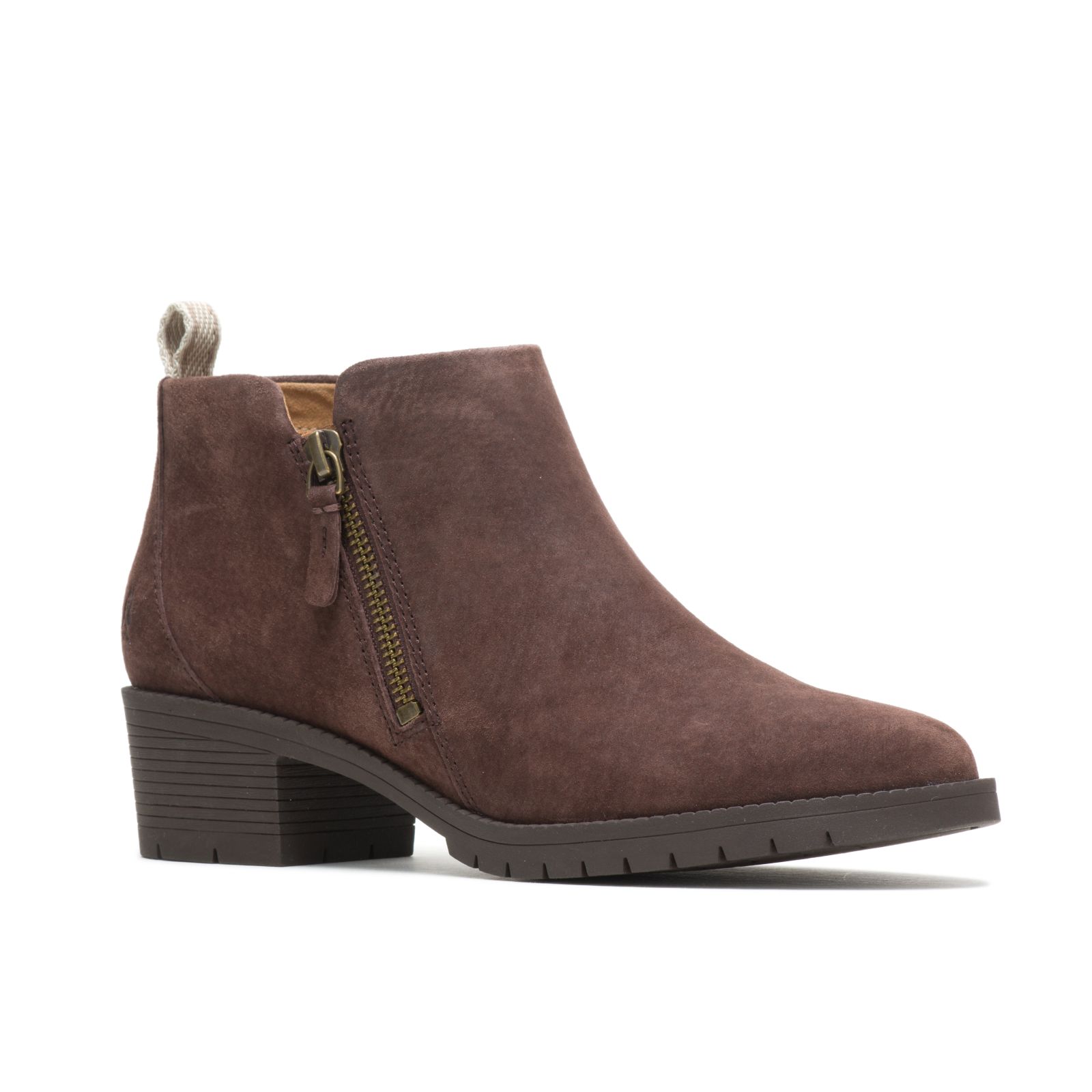 Dark Brown Suede Hushpuppies Factory Outlet Hadley Side Zip Boot | YEA241903