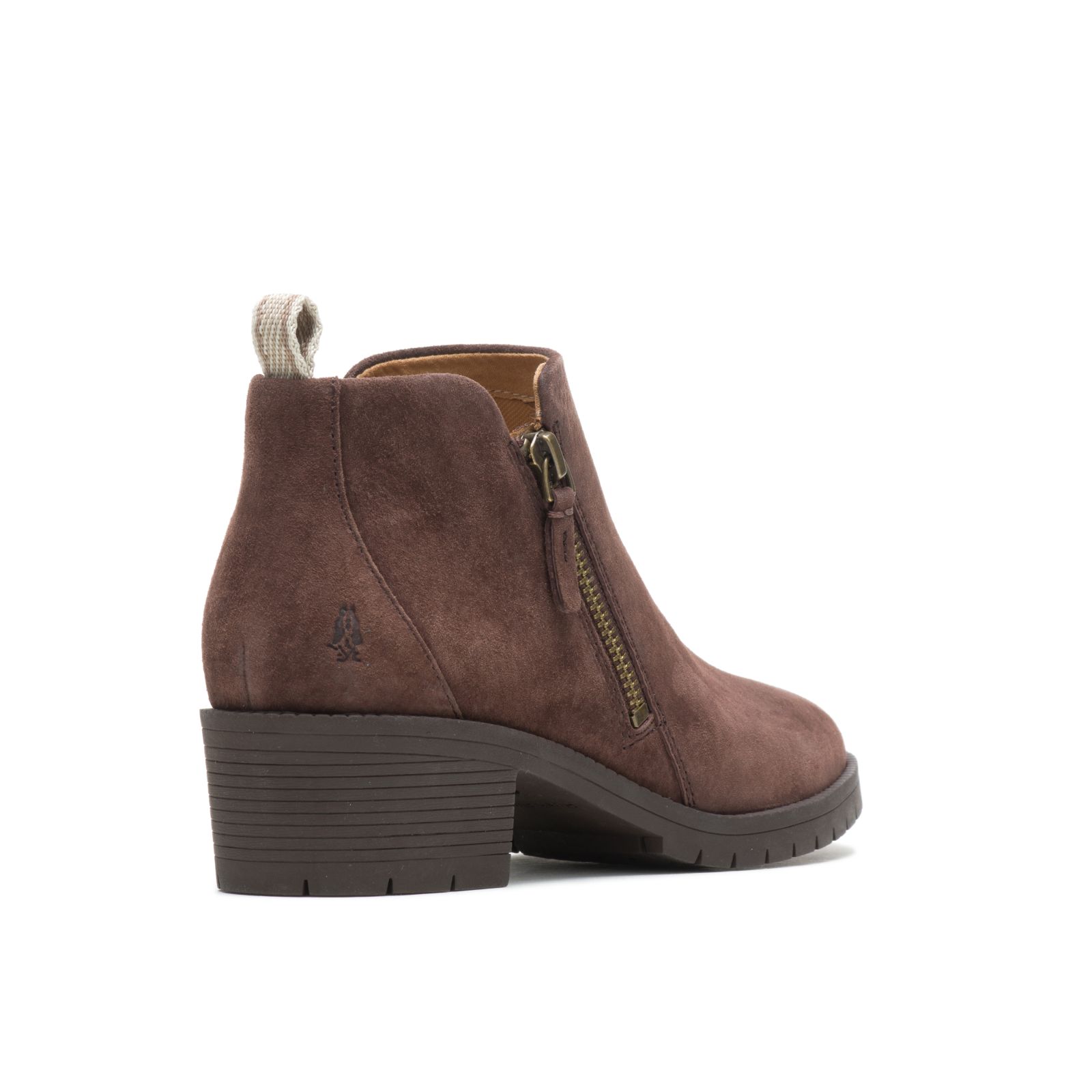 Dark Brown Suede Hushpuppies Factory Outlet Hadley Side Zip Boot | YEA241903