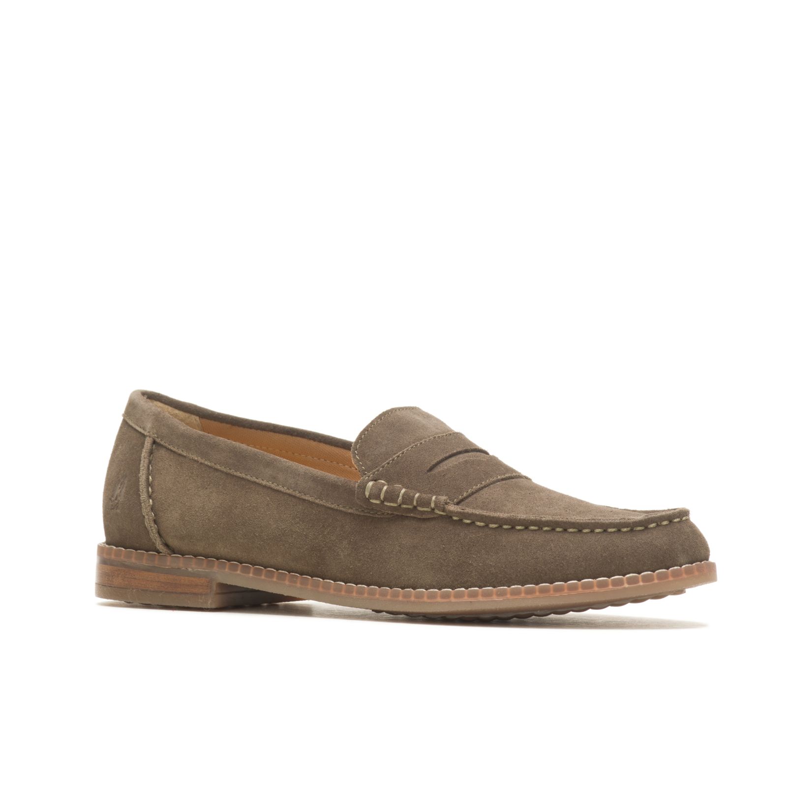 Dark Olive Suede Hushpuppies Factory Outlet Wren Loafer | VTB890657