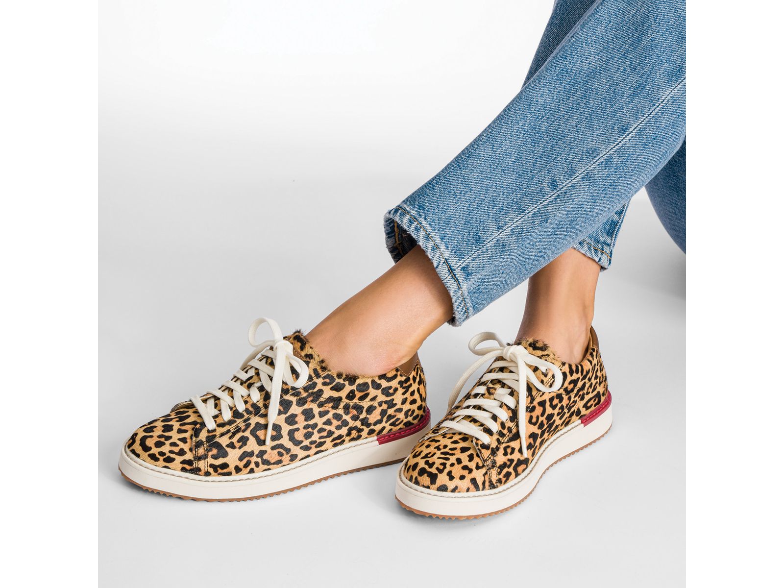 Leopard Calf Hair Hushpuppies Factory Outlet Sabine Sneaker | XUW175082