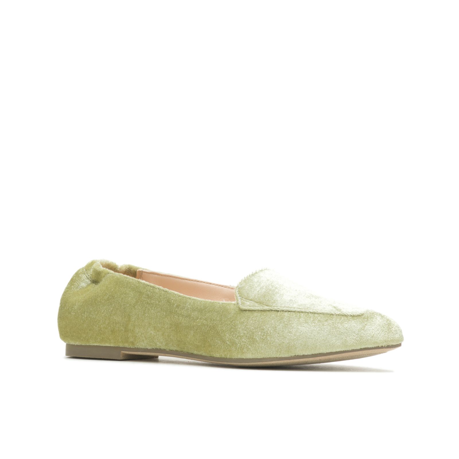 Moss Green Velvet Hushpuppies Factory Outlet Hazel Pointe Flat | JAD615328