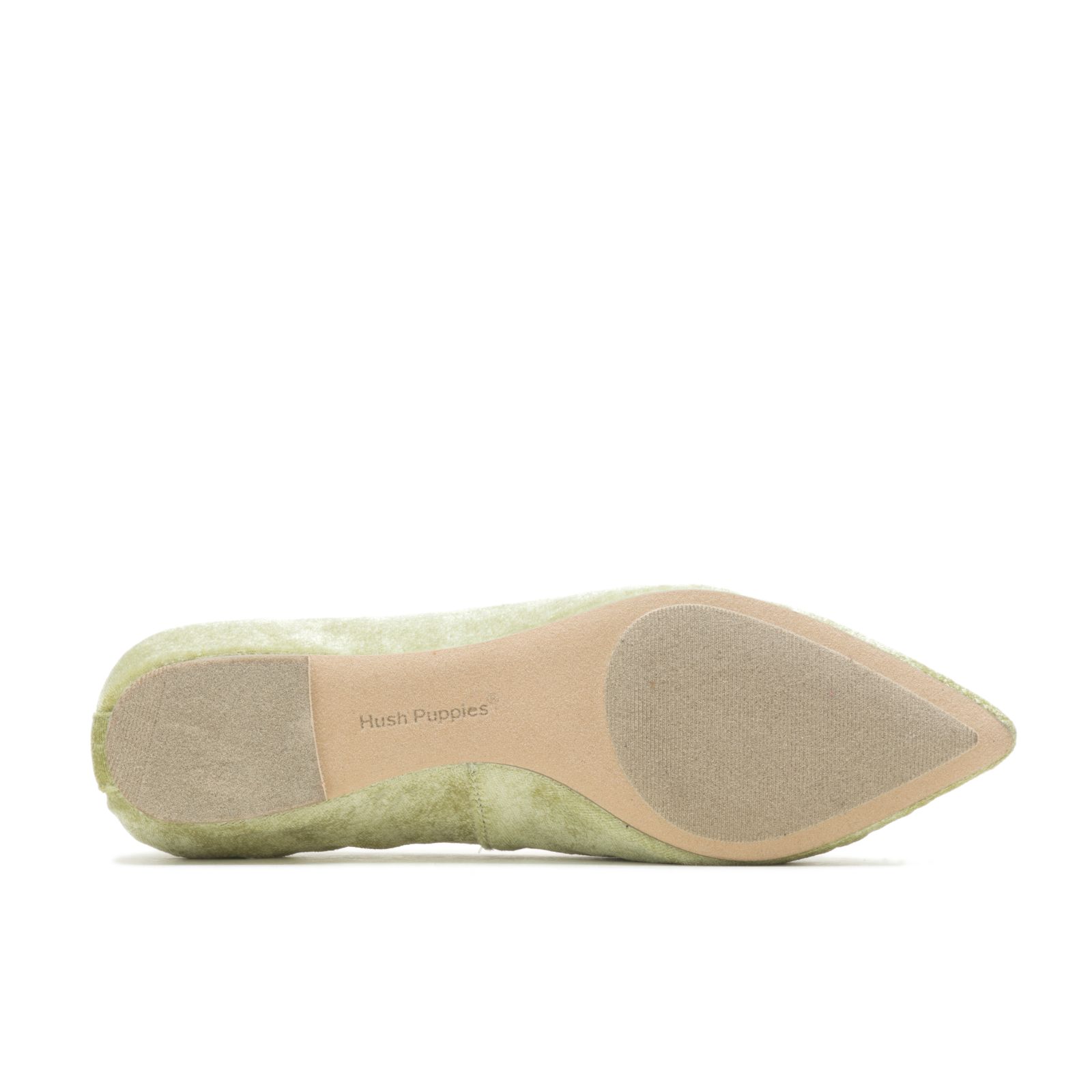 Moss Green Velvet Hushpuppies Factory Outlet Hazel Pointe Flat | JAD615328