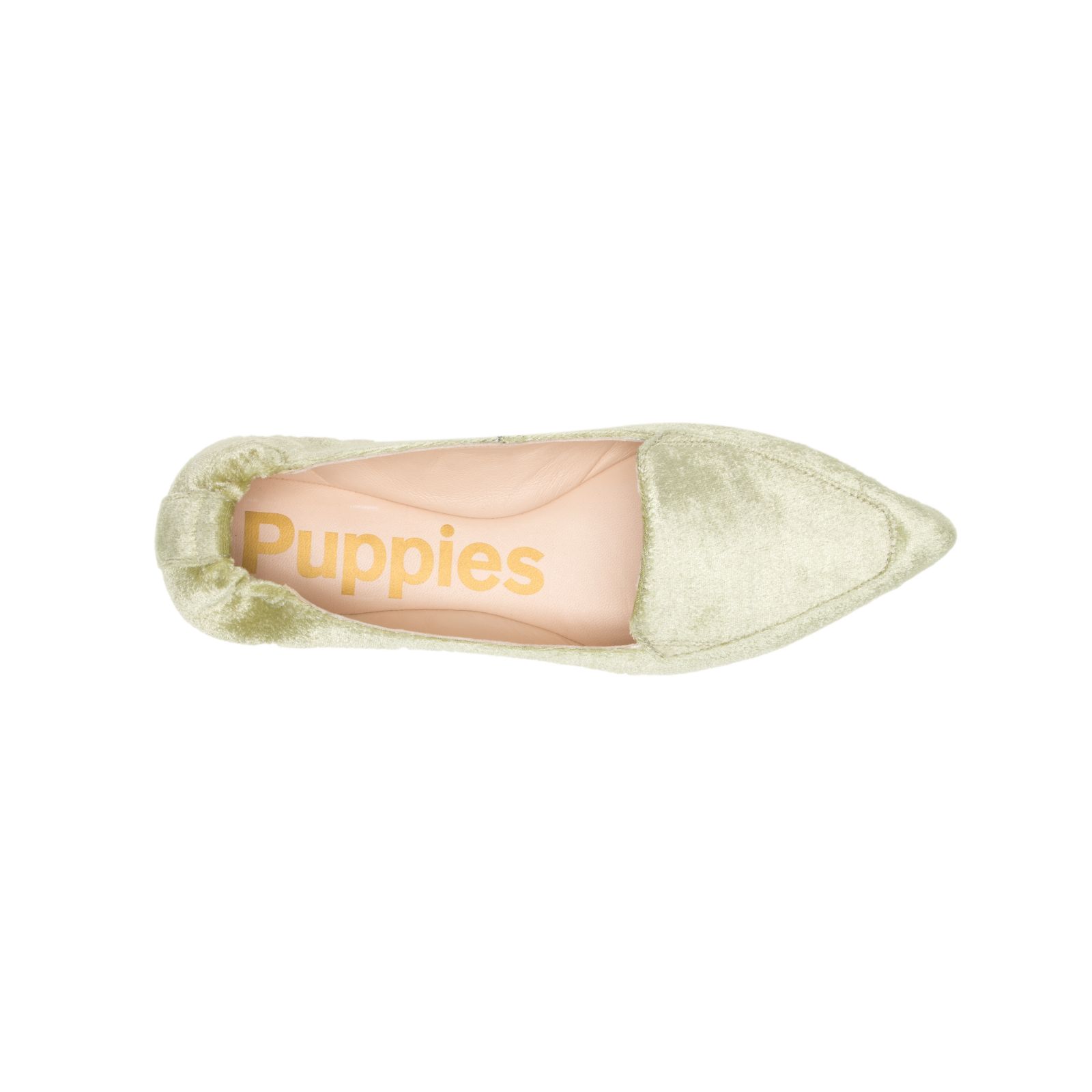 Moss Green Velvet Hushpuppies Factory Outlet Hazel Pointe Flat | JAD615328