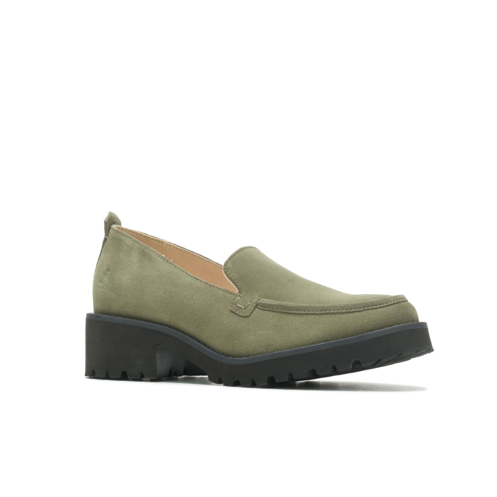 Olive Suede Hushpuppies Factory Outlet Lucy Loafer | NZE735694